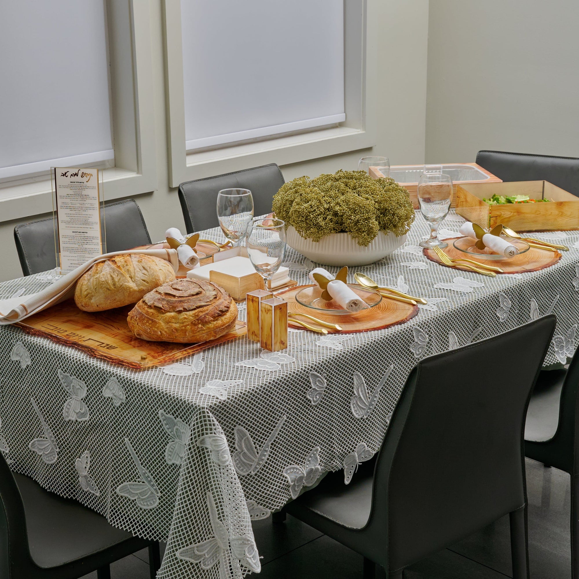 Shavuos Wood 2025  Tablescape — hero shot | Judaica Square Lakewood
