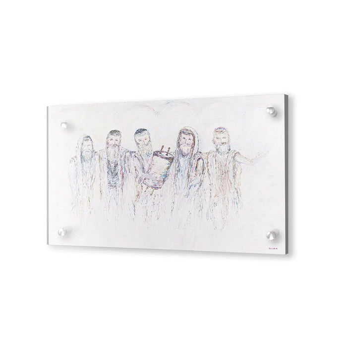 Shira Licht Simchas Torah Painting — lucite Wall Art | Judaica Square Lakewood