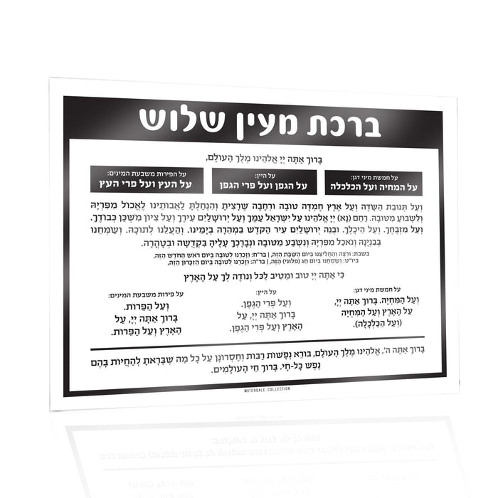 Silverware Caddy Al Hamichyah Card — lucite | Judaica Square Lakewood