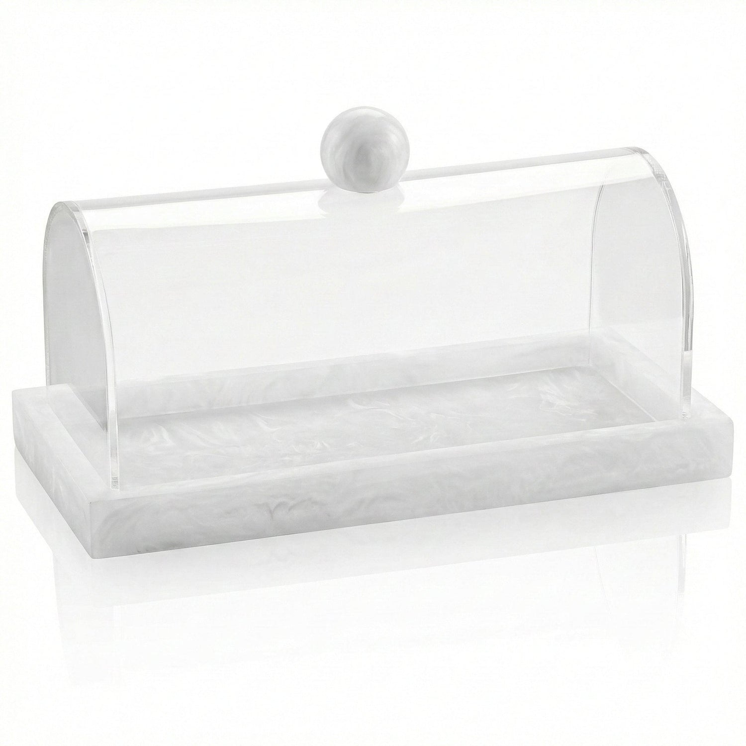 Small Rectangular Resin Cake Dome — detail view | Judaica Square Lakewood