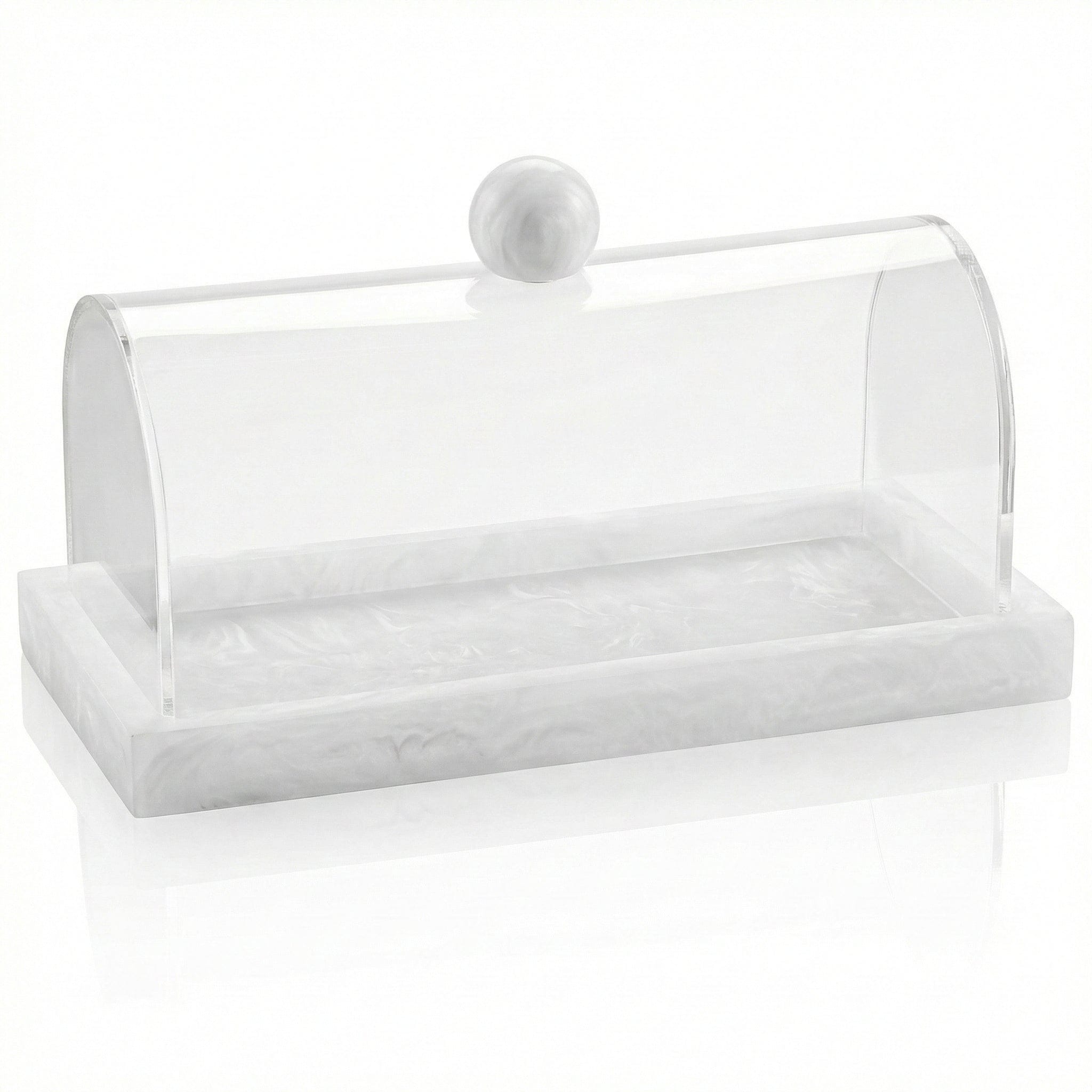 Small Rectangular Resin Cake Dome — detail view | Judaica Square Lakewood