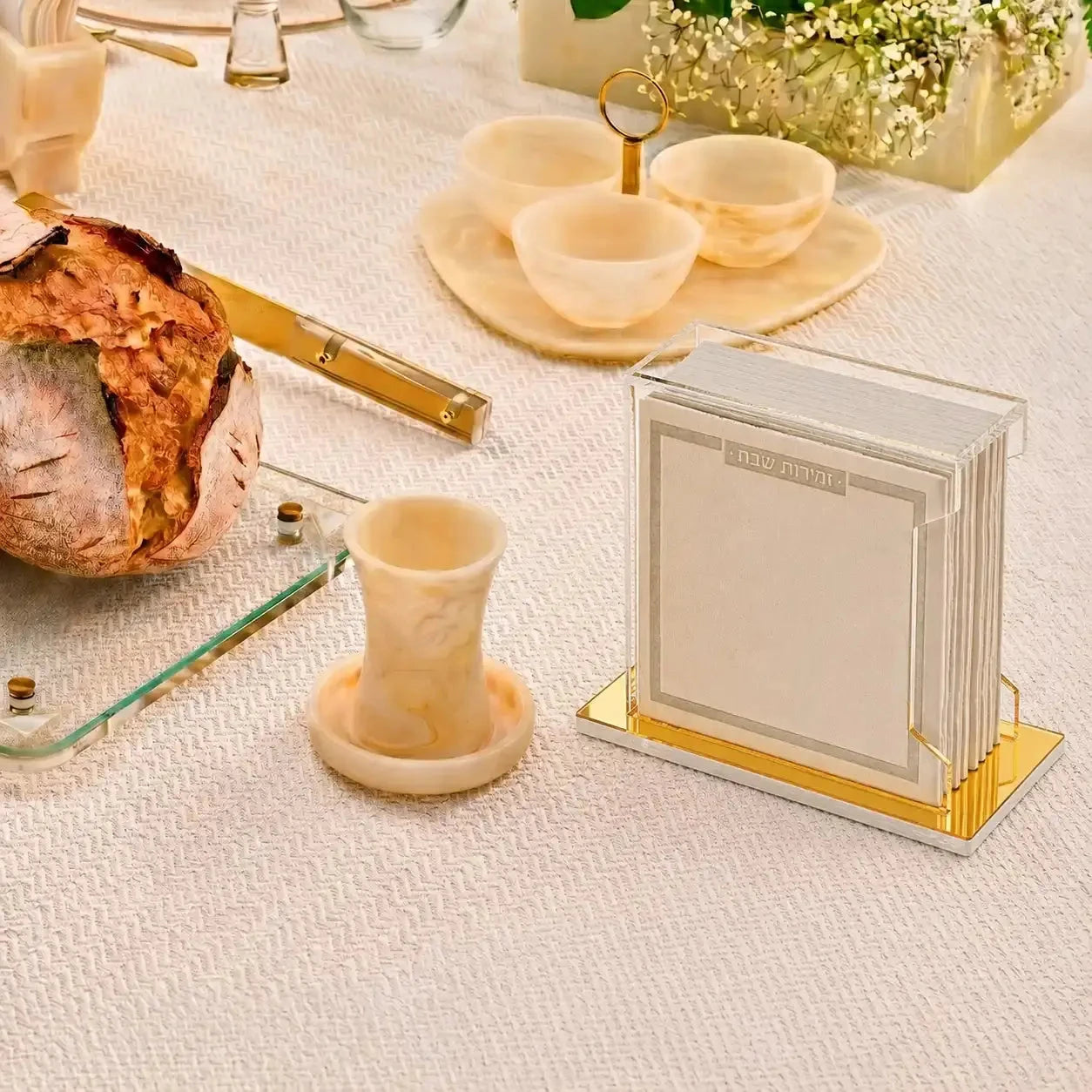 Softcover Leather & Lucite Bencher Set | Judaica Square Lakewood