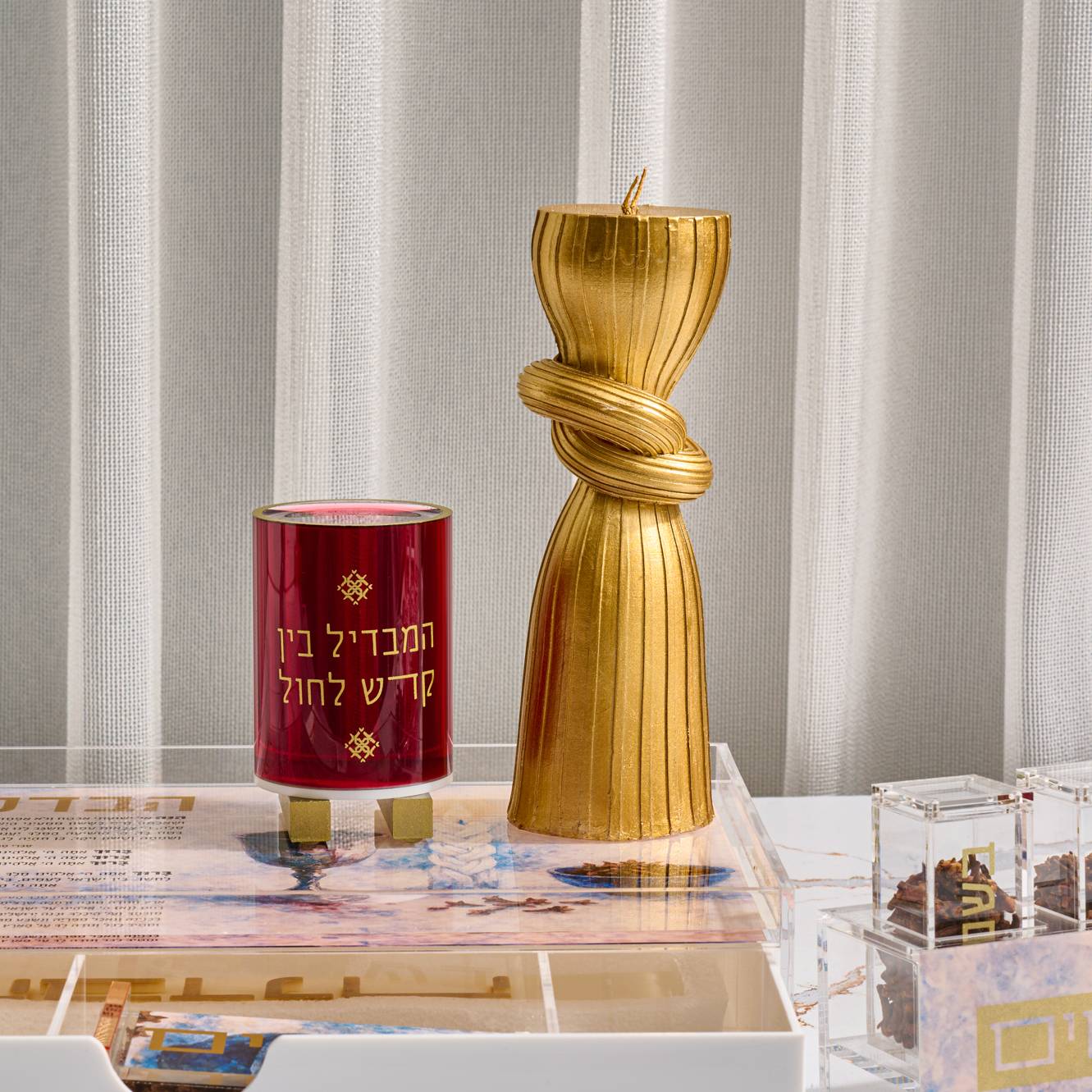 Spiral Havdalah Candle | Judaica Square Lakewood