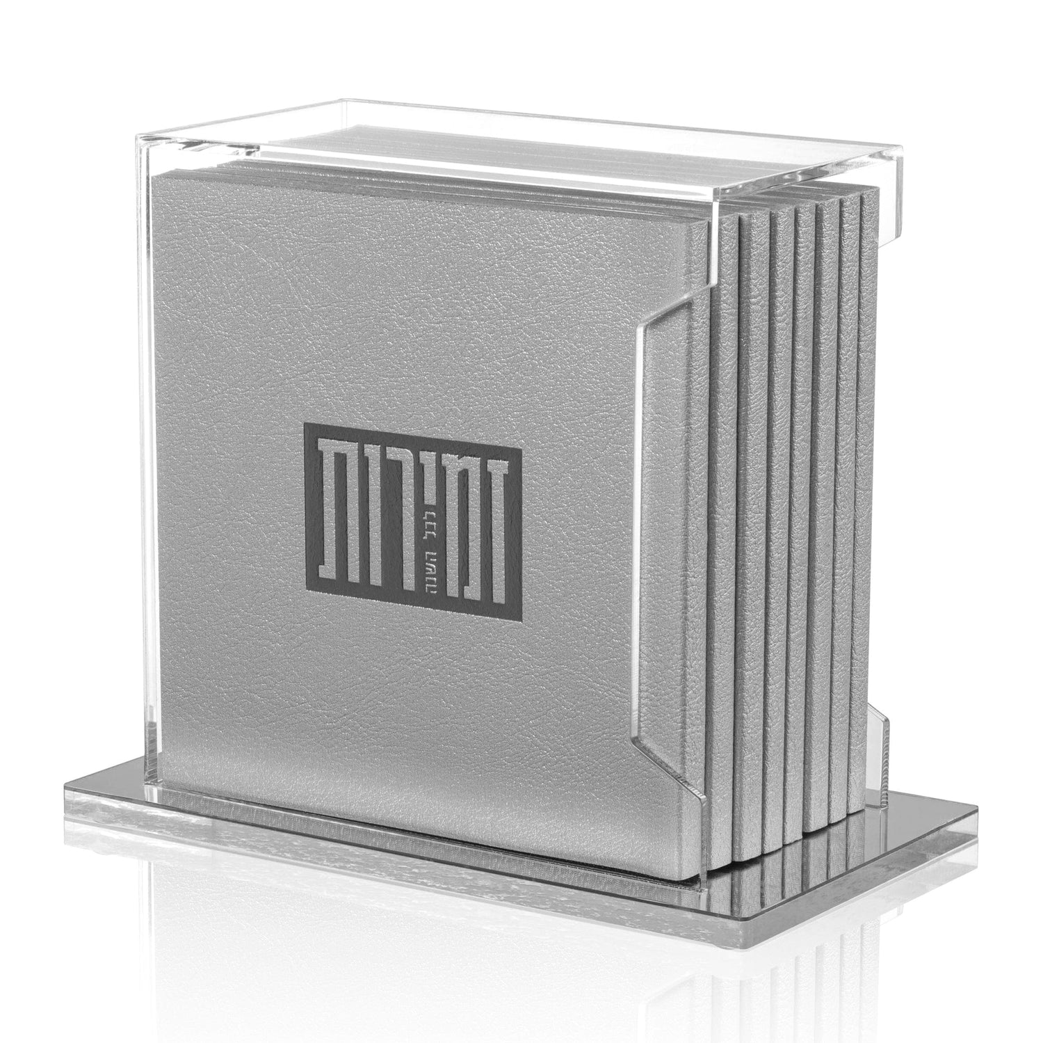 Square Softcover Leather & Lucite Zemiros Bencher Set | Judaica Square Lakewood