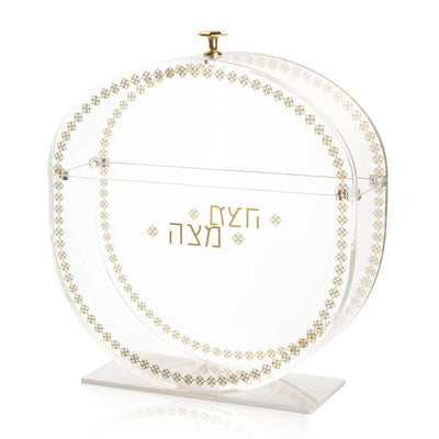 Standing Inspired Matzah Box - Standing Lucite Matzah Box, Waterdale Collection