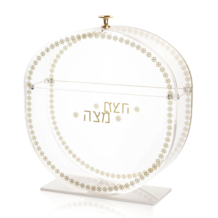 Standing Inspired Matzah Box - Standing Lucite Matzah Box, Waterdale Collection — Matzah Box | Judaica Square Lakewood