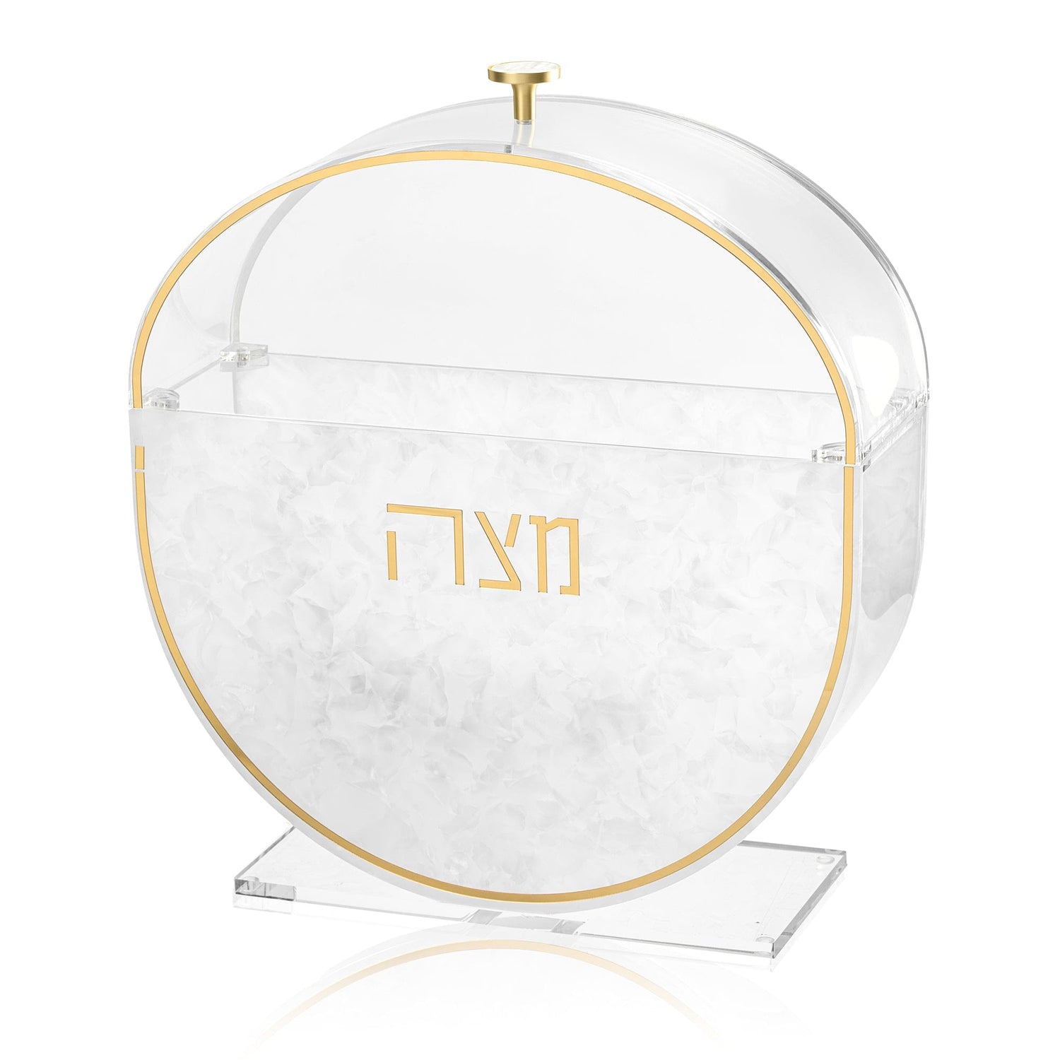 Standing Pearlstone Seder Plate & Matzah Box Set | Judaica Square Lakewood