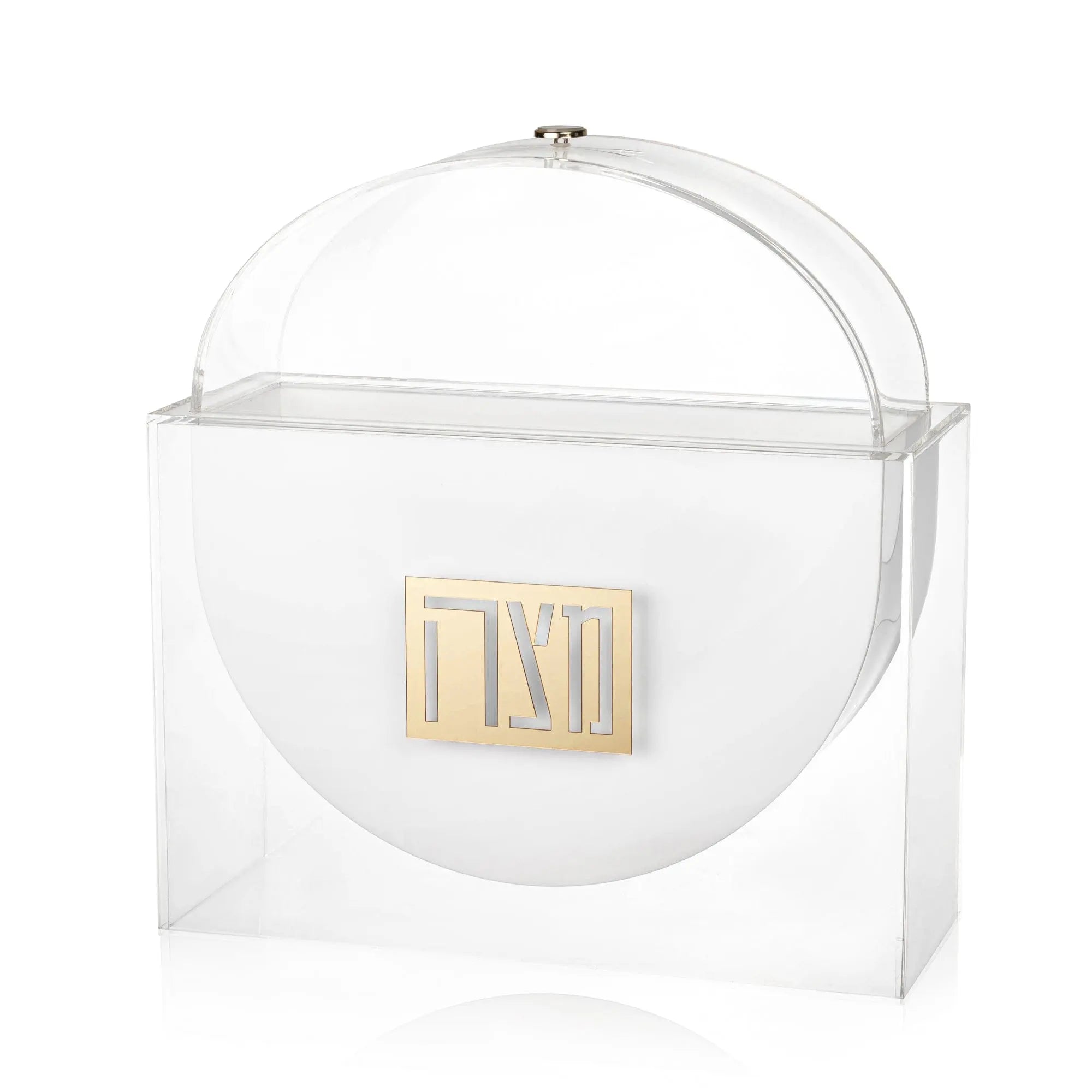 Standing Suspended Matzah Box — Pesach Tabletop by Waterdale Collection — Acrylic Matzah Box | Judaica Square Lakewood