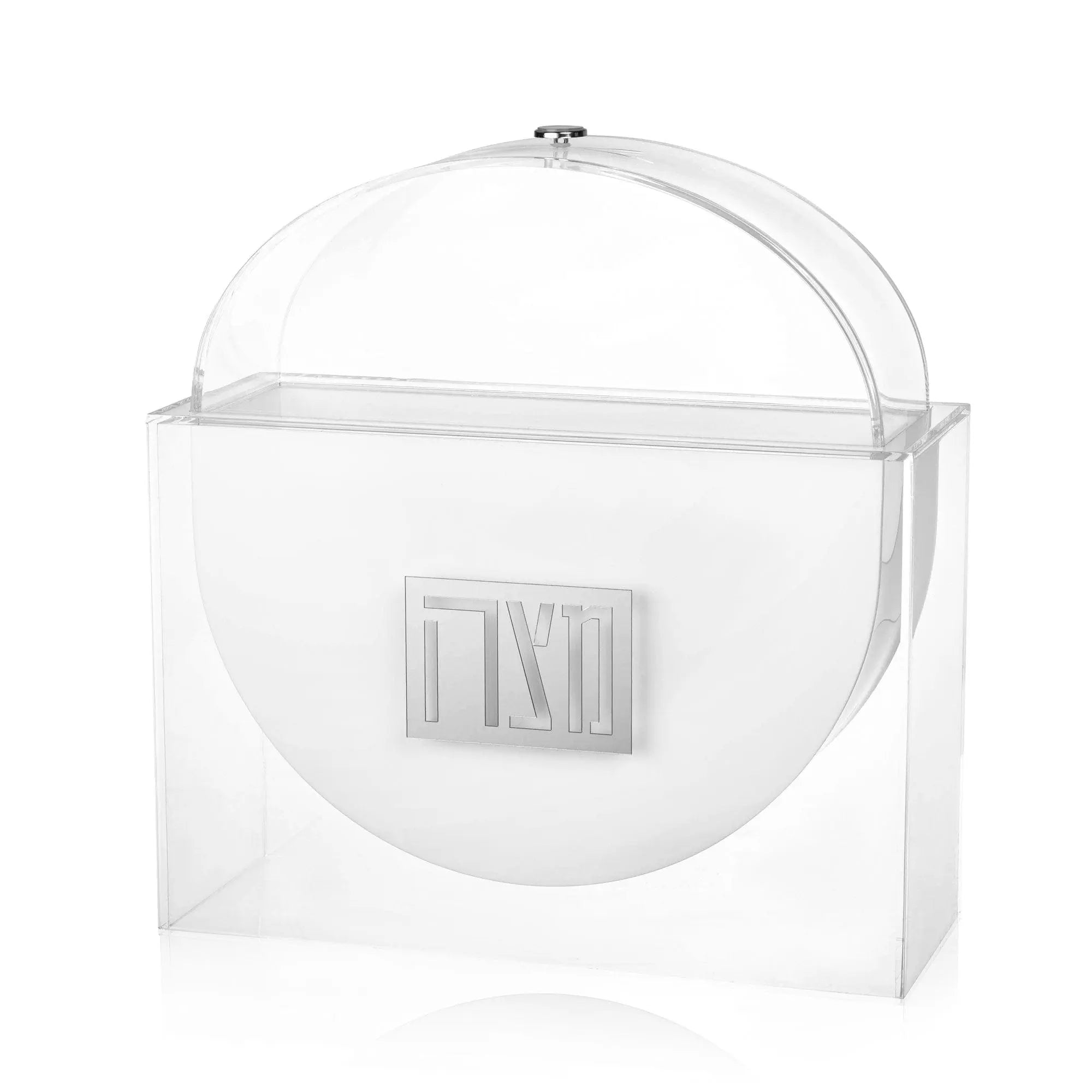 Standing Suspended Matzah Box — Pesach Tabletop by Waterdale Collection — View 3 Acrylic Matzah Box | Judaica Square Lakewood