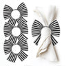Stripe Bow Napkin Rings — Napkin Rings | Judaica Square Lakewood