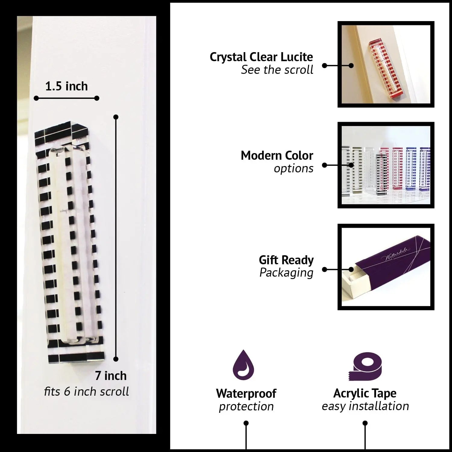 Stripe Mezuzah Case | Judaica Square Lakewood