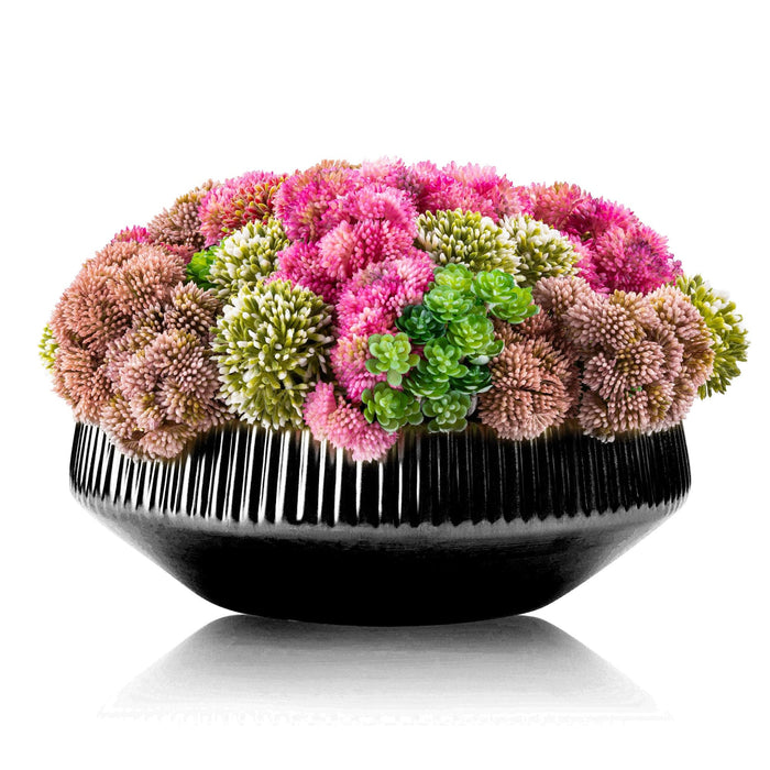 Succulent Black Flower Pot — Tabletop | Judaica Square Lakewood