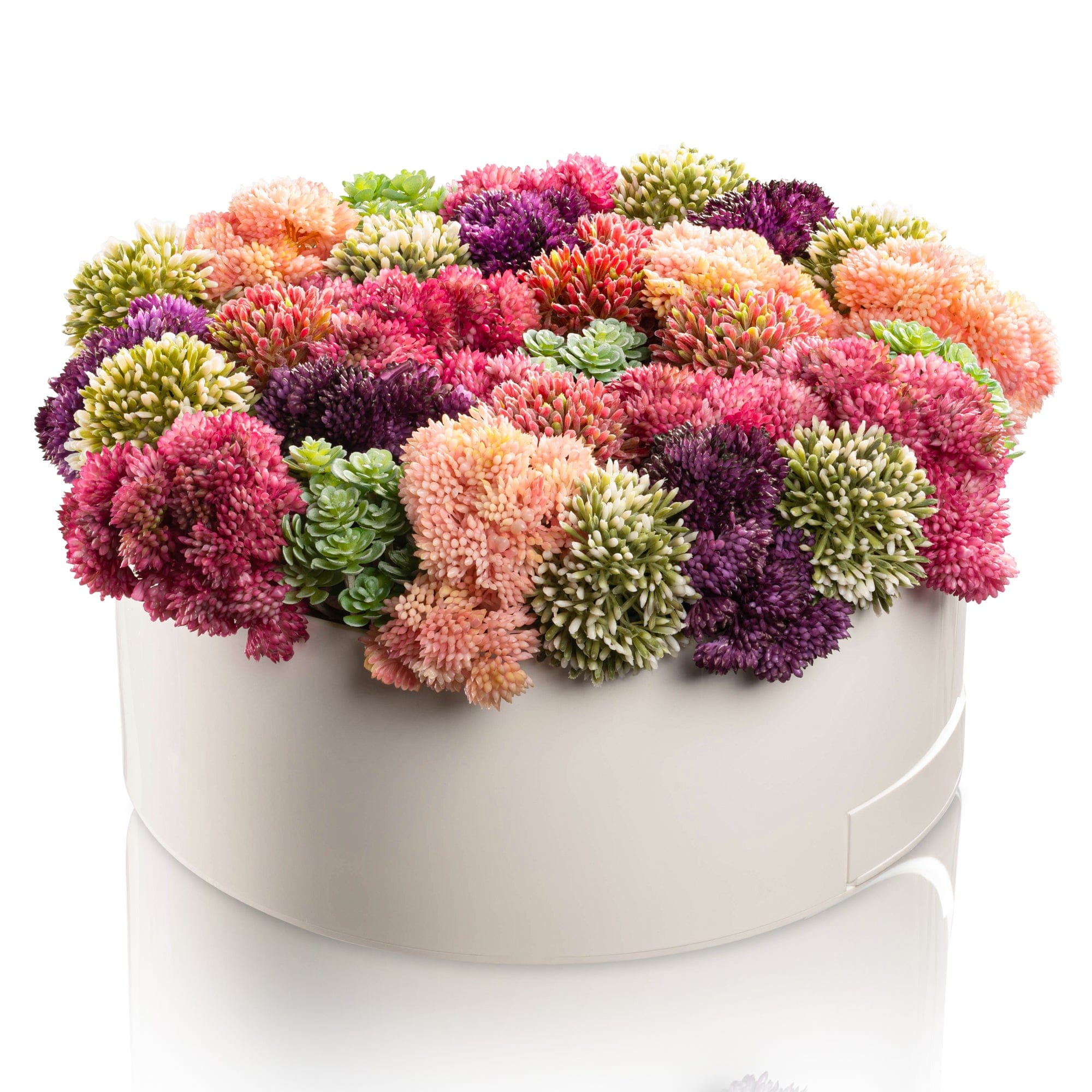 Succulent Pink Round Vase Bencher Set | Judaica Square Lakewood