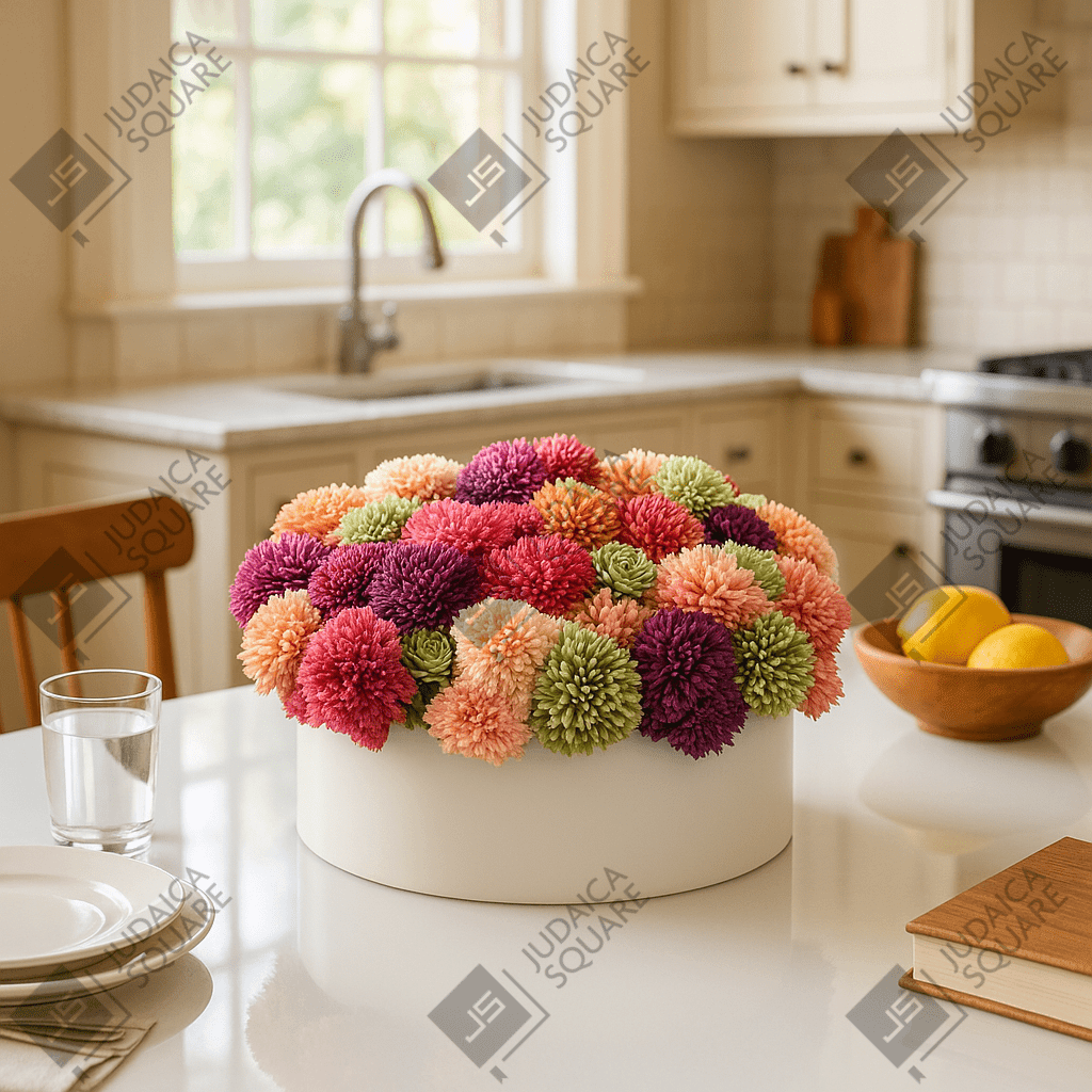 Succulent Pink Round Vase Bencher Set | Judaica Square Lakewood