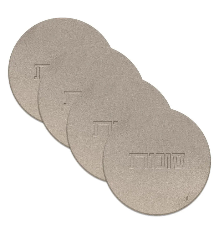 Sukkos Leather Cup Covers / Coasters — Judaica | Judaica Square Lakewood