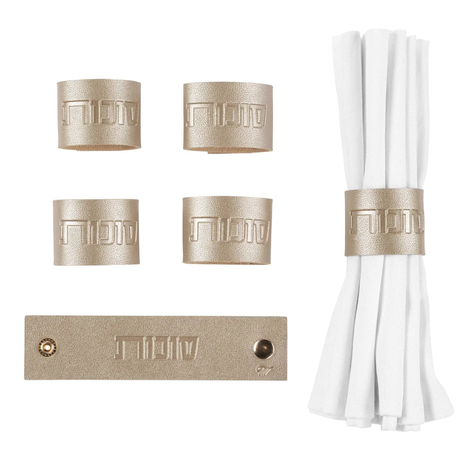 Sukkos Leather Napkin Wraps | Judaica Square Lakewood