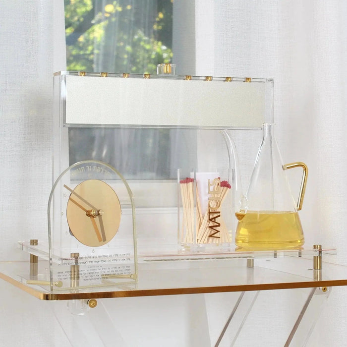 Suspended Chanukah Set — lucite | Judaica Square Lakewood