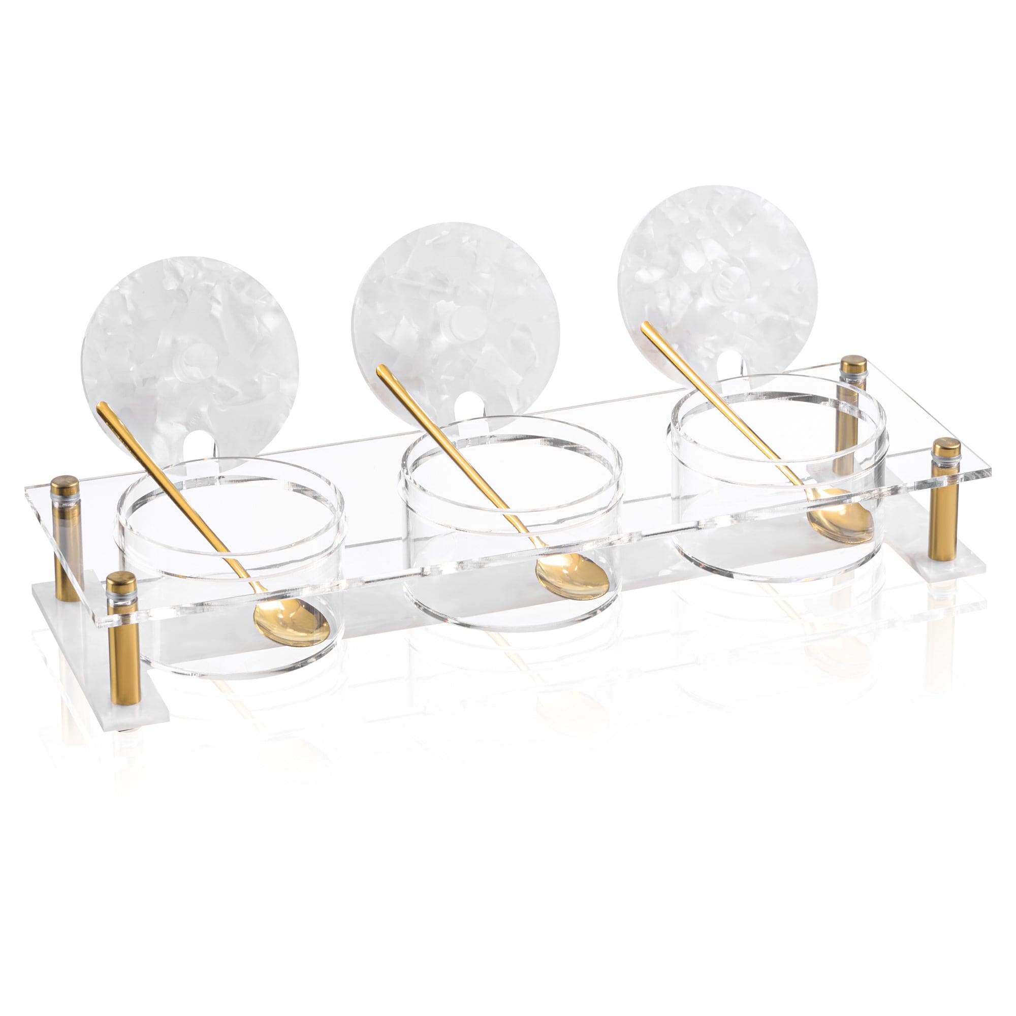 Suspended Pearlstone Dip Bowl Set | Judaica Square Lakewood