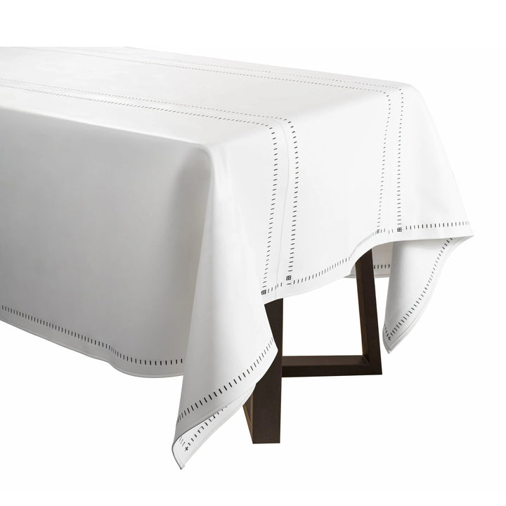 Tablecloth with Hemstitch Border — Leather