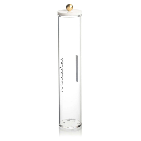 Tall Cylinder Match Holder | Judaica Square Lakewood