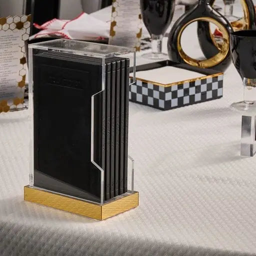 Tall Hardcover Leather & Lucite Bencher Set | Judaica Square Lakewood