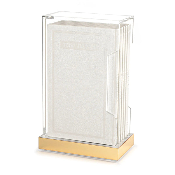 Tall Hardcover Leather & Lucite Bencher Set | Judaica Square Lakewood