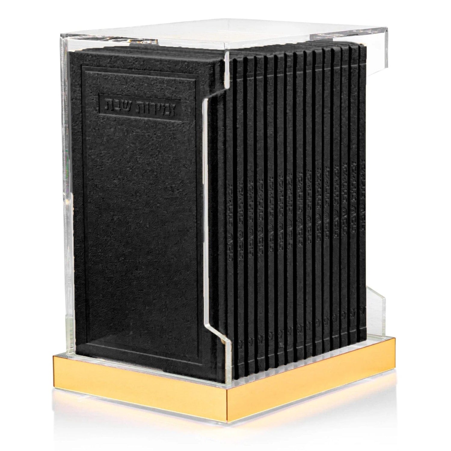 Tall Hardcover Leather & Lucite Bencher Set (Set of 14) | Judaica Square Lakewood