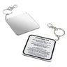 Tefillin Mirror Keychain — Double-Sided Lucite Accessory | Judaica Square Lakewood