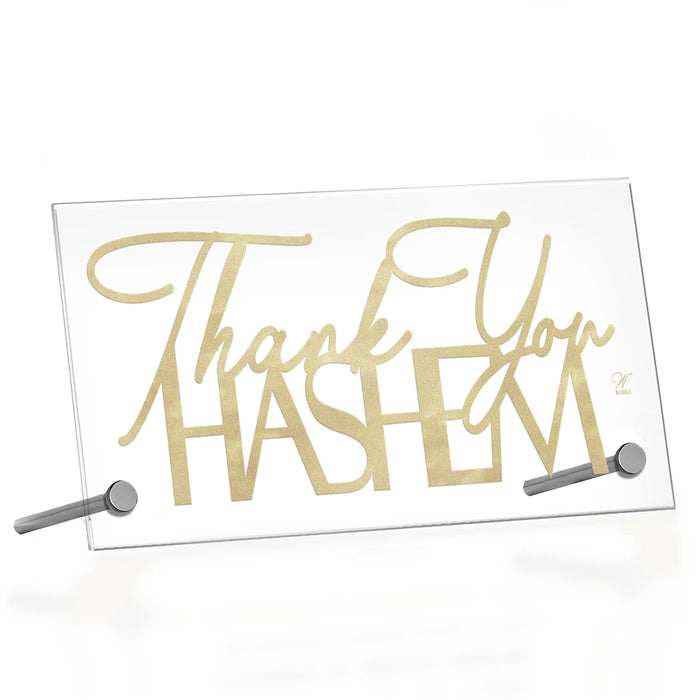 Thank You Hashem Basic Tabletop — lucite Judaica | Judaica Square Lakewood