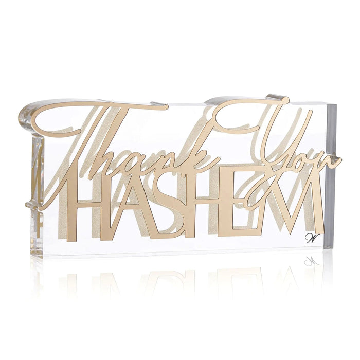 Thank You Hashem Sculpture — lucite | Judaica Square Lakewood