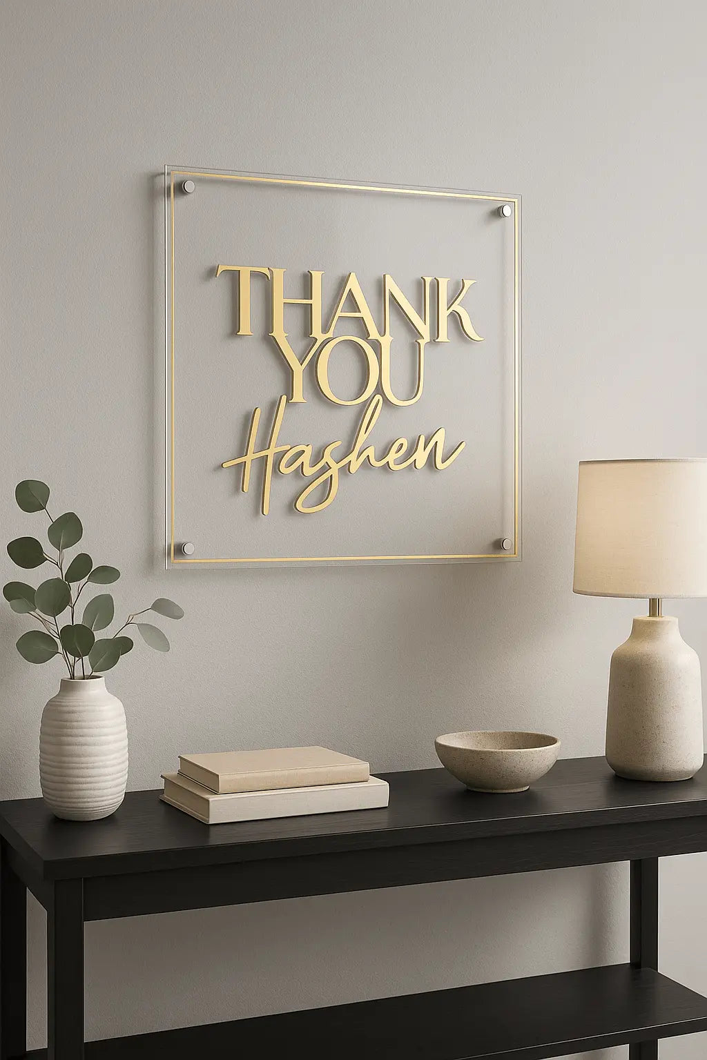 Thank You Hashem Wall Art — detail view | Judaica Square Lakewood