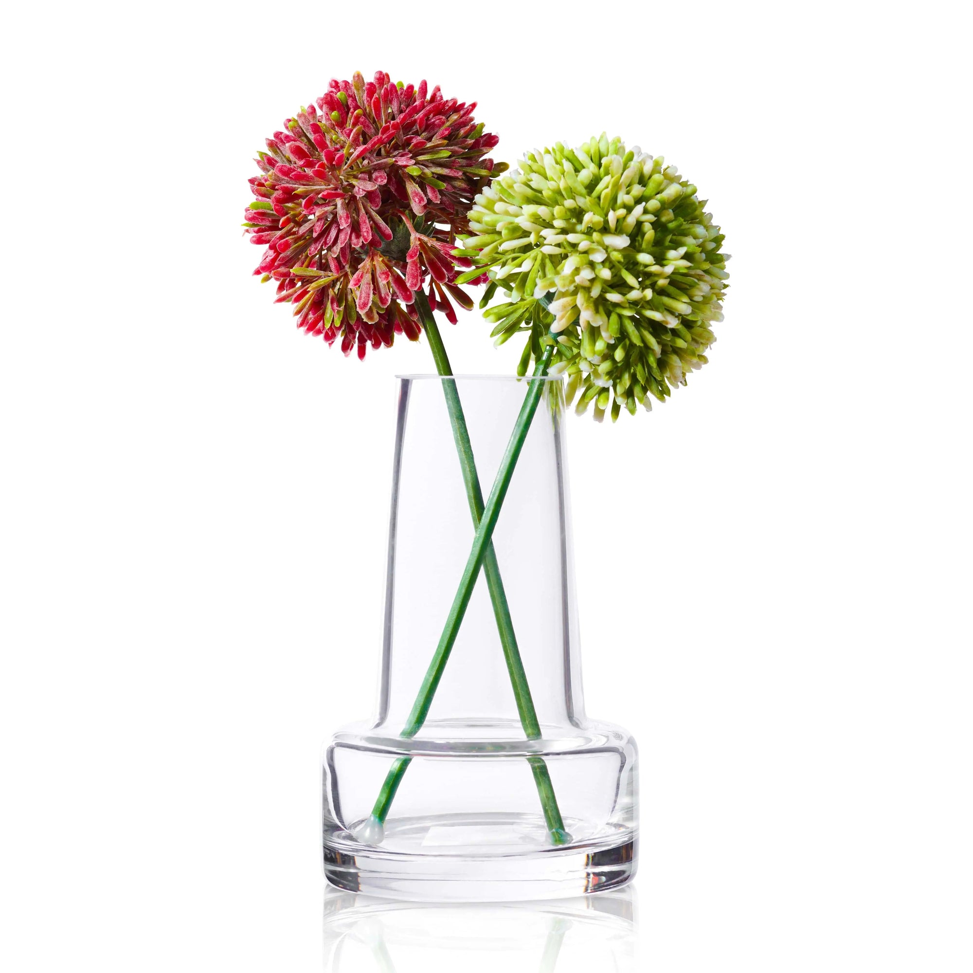 The Dual Clear Glass Faux Floral — Glass Faux Floral Décor | Judaica Square Lakewood