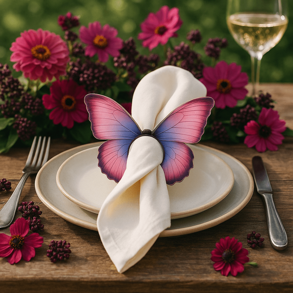 Tie - Dye Butterfly Napkin Rings | Judaica Square Lakewood