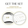 Vertical Gold Challah Board & Cover Set — lucite | Judaica Square Lakewood