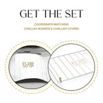 Vertical Gold Challah Board & Cover Set