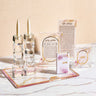 Watercolor Hadlokas Neiros Set — lucite Candle Lighting | Judaica Square Lakewood
