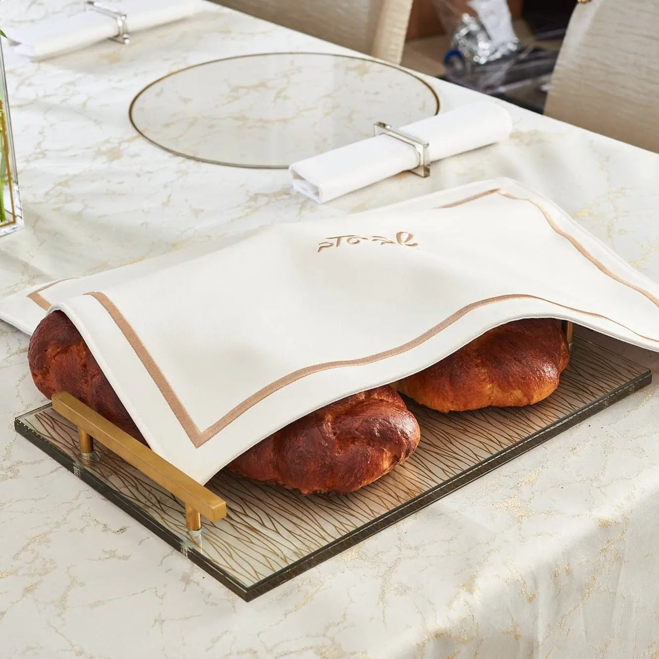 Wave Challah Board | Judaica Square Lakewood