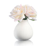 White Faux Floral Teardrop Vase — Faux Floral | Judaica Square Lakewood