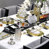White & Gold Rosh Hashanah Tablescape — lucite | Judaica Square Lakewood