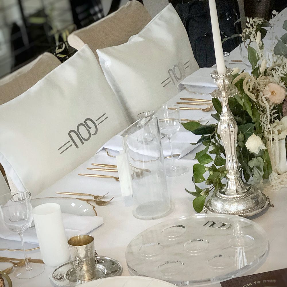 White Pillow Case — lifestyle shot | Judaica Square Lakewood