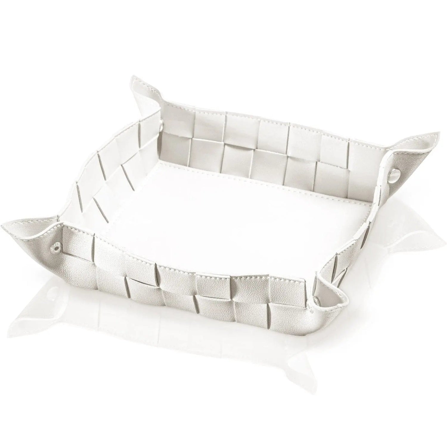 Woven Leather Napkin Holder | Judaica Square Lakewood