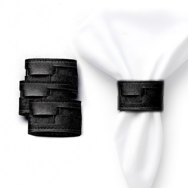 Woven Leather Napkin Wraps | Judaica Square Lakewood