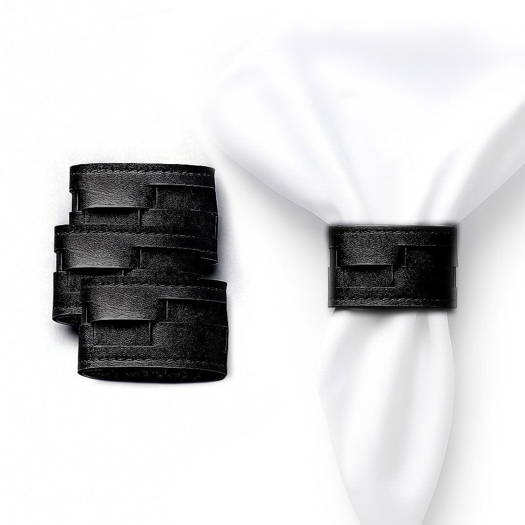 Woven Leather Napkin Wraps | Judaica Square Lakewood
