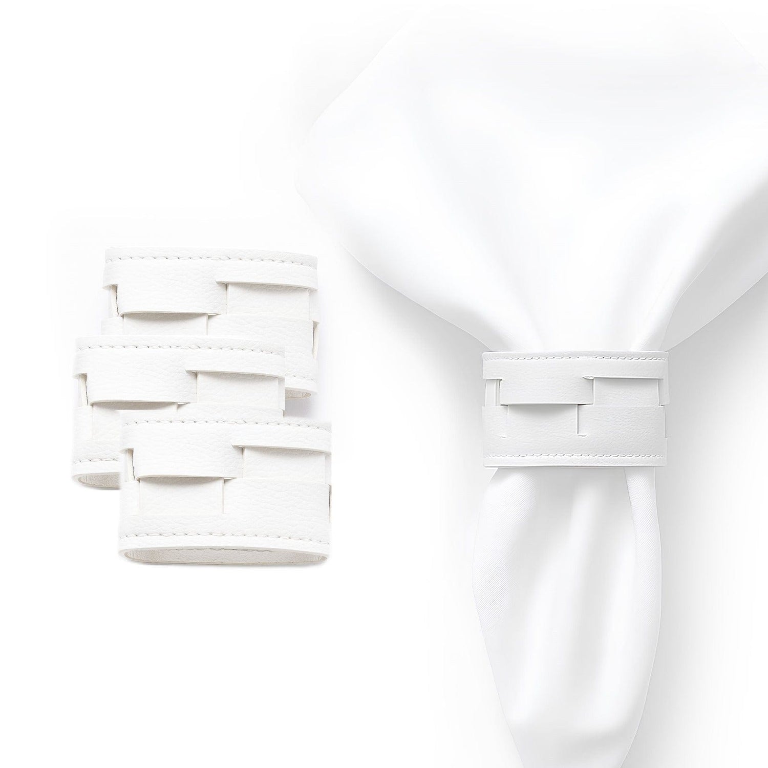 Woven Leather Napkin Wraps | Judaica Square Lakewood