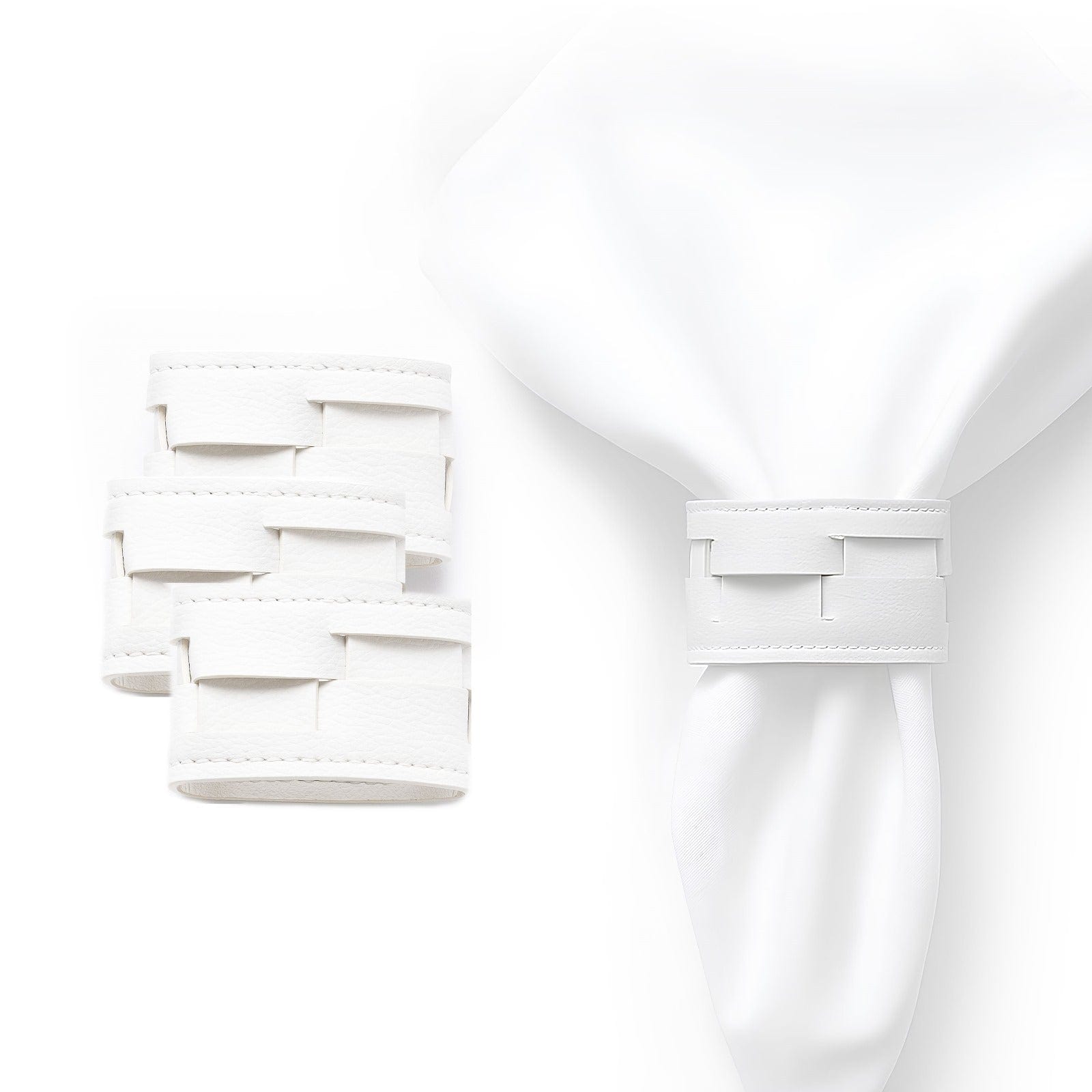 Woven Leather Napkin Wraps | Judaica Square Lakewood