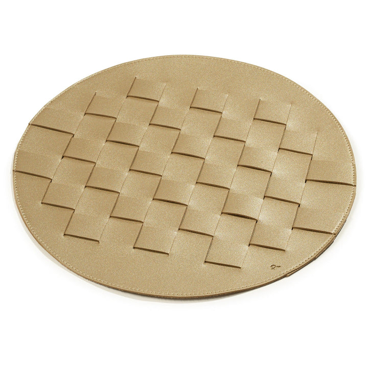 Woven Leather Round Chargers — Charger Plate
