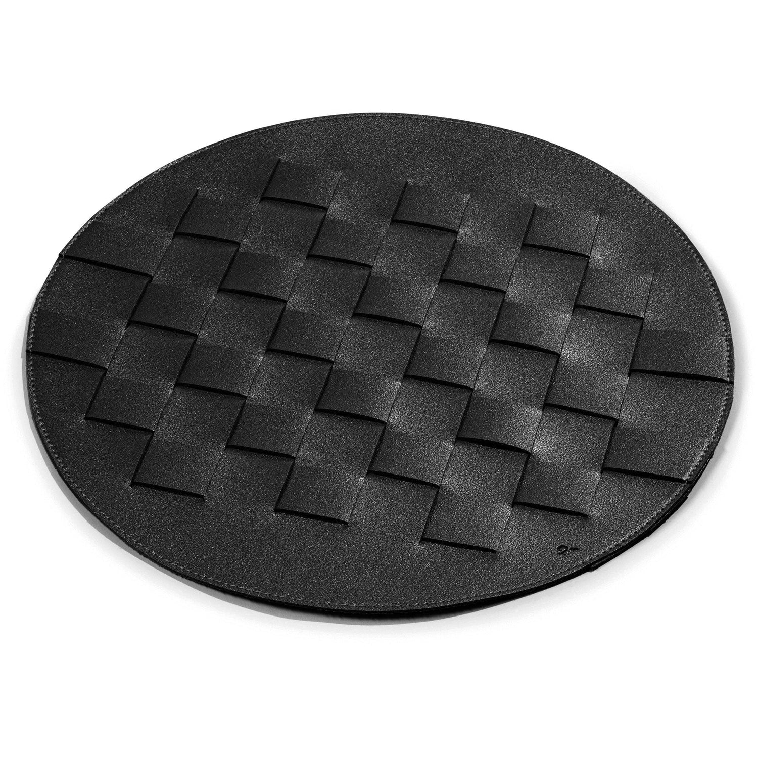Woven Leather Round Chargers | Judaica Square Lakewood