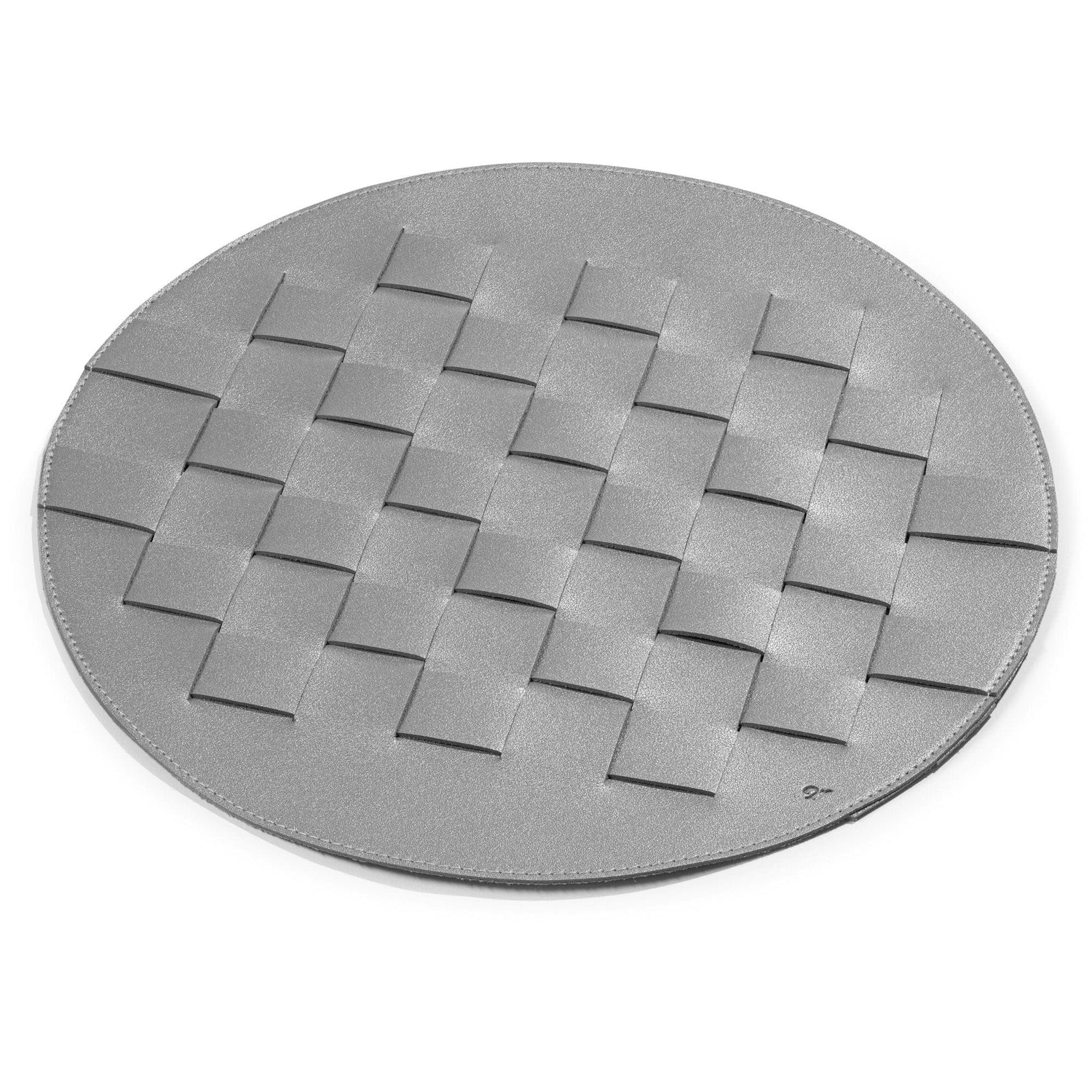 Woven Leather Round Chargers | Judaica Square Lakewood