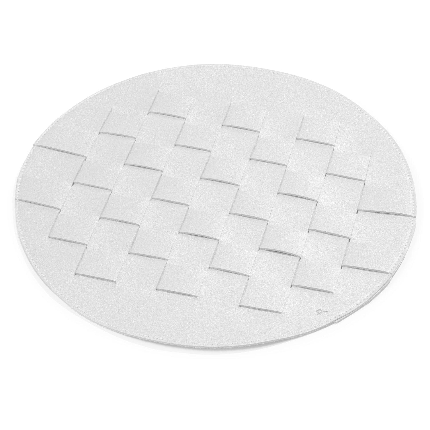 Woven Leather Round Chargers | Judaica Square Lakewood