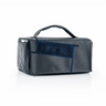 Navy Waterdale geometric esrog bag, front view